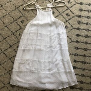 Loft embroidered white dress
